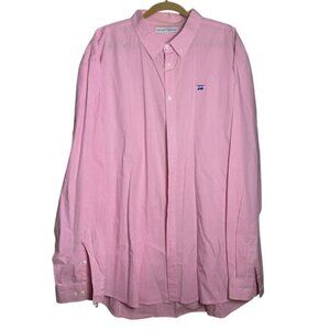 Bald Head Blues Pink Oxford Button Down Dress Shirt, Size XXL